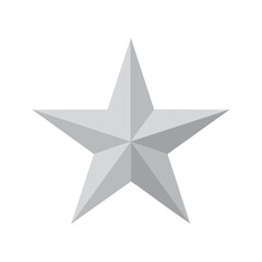 Fototapeta premium Silver five-pointed star graphic
