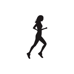 Running silhouette , marathon , runners