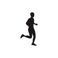 Running silhouette , marathon , runners