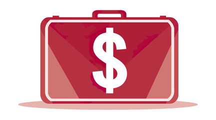 Business briefcase with dollar sign concept