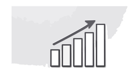 Business growth chart illustration concept upward trend arrow financial progress