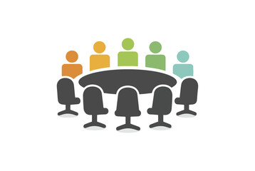 Business meeting abstract concept discussion or conference illustration