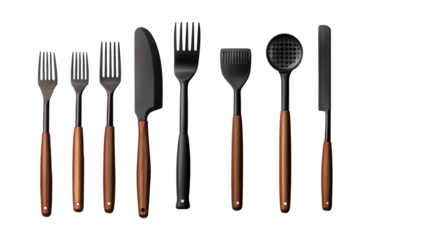 BBQ Tools Set on Transparent Background