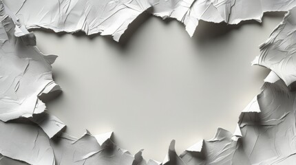 Set of ripped paper edges isolated with clipping path on background. Jagged torn paper textures create raw, artistic style