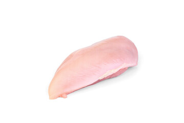 Raw chicken fillet isolated on white background.