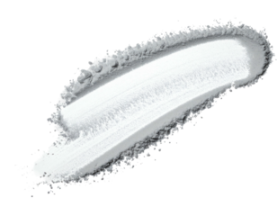 A single stroke of loose white powder appears as if swiped across a dark backdrop