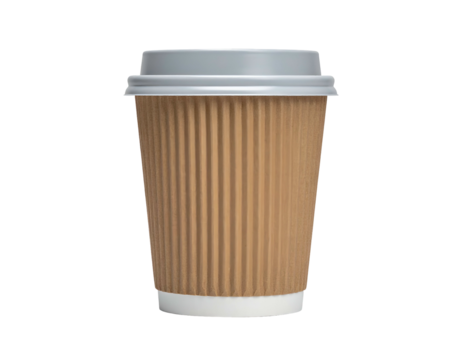 Realistic, isolated takeout container, paper exterior, protective lid, dark background