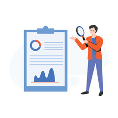  Report Review Vector Illustration Which can easily edit or modify