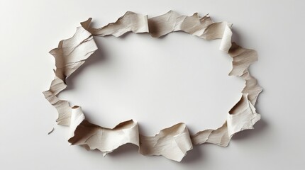 Torn paper edges isolated with clipping path on white background. Rough ripped paper designs add authentic texture effect