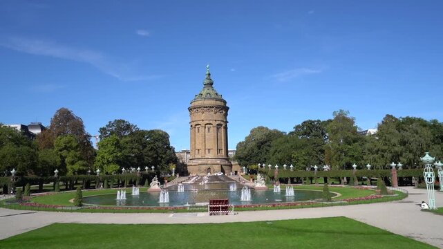 Wasserturm, Altstadt, Mannheim, Baden Wuerttemberg, Deutschland 