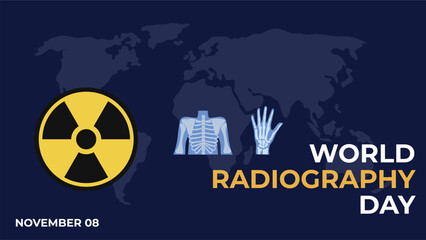World radiography day flyer illustration