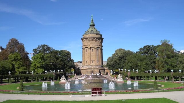 Wasserturm, Altstadt, Mannheim, Baden Wuerttemberg, Deutschland 