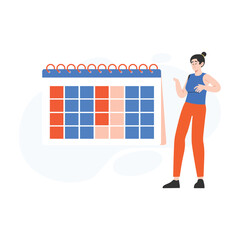 Task Scheduling Vector Illustration Which can easily edit or modify