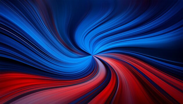 Dark Blue And Red Abstract Wavy Background Generative Ai - Powered by Adobe