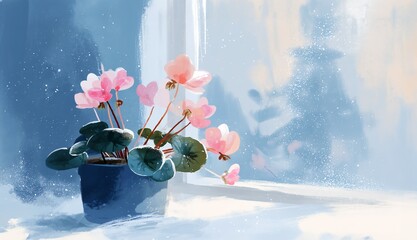 flowers in the snow