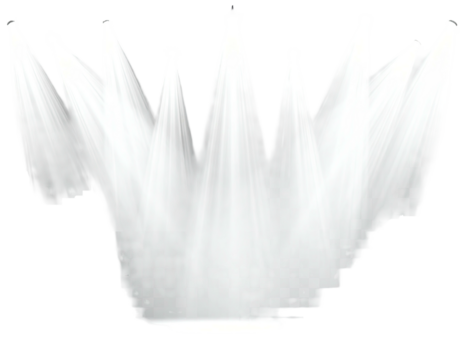 White light beams emanating from a center point, creating a crown or mountain peak illusion