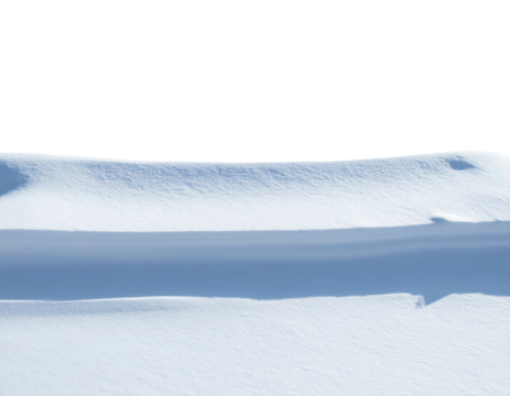 Snowy landscape showing a blurred line between a dark sky and the snowy terrain