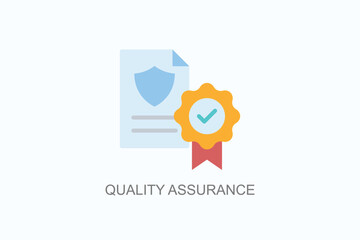 Quality Assurance Icon Or Logo Isolated Vector Illustration