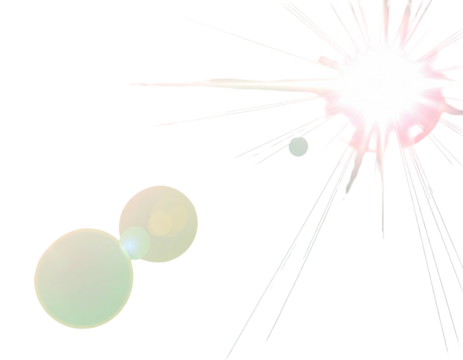 Abstract digital artwork featuring vibrant light flares, orbs, and radiant bursts against a black backdrop - Powered by Adobe