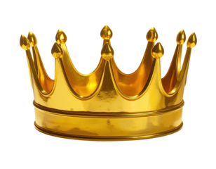 A gleaming, royal adornment, crafted from bright gold. A symbol of power and regality