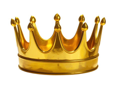 A gleaming, royal adornment, crafted from bright gold. A symbol of power and regality