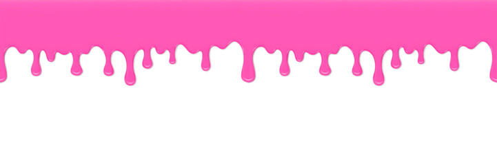 Pink Liquid Drips Down with White Background for Creative Designs