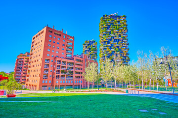 Biblioteca degli Alberi Park in Milan, Italy