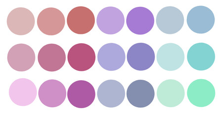 Collection of Soft Pastel Colored Circles for Modern Minimalist Design