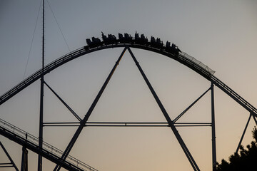 夕焼けと都会の空