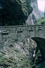 Fototapeta premium Via Mala, historic road in a canyon of Canton Grigioni (Graubunden), Switzerland