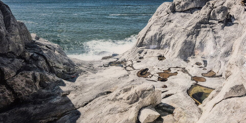 Stromatolite and Bunbawi Rock on Socheongdo Island, Ongjin, Incheon,South Korea