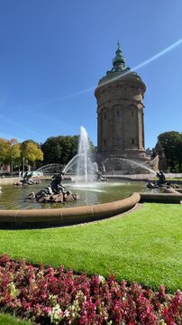 Wasserturm, Altstadt, Mannheim, Baden Wuerttemberg, Deutschland 