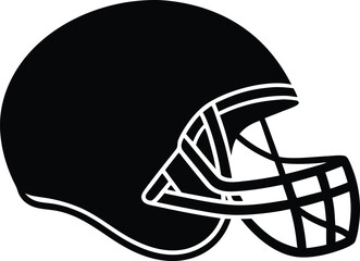 American football helmet clean silhouette vector