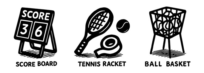 テニスアイテム、TENNIS ITEMS  © MEG-MEG