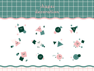 手書き風　かわいい　図形　あしらい　2