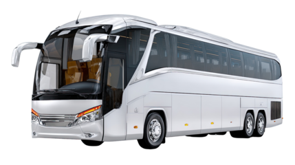 Modern Passenger Bus: A sleek and contemporary passenger bus, embodying comfort and efficiency, stands ready for the next journey.