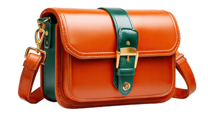 Vintage Leather Handbag: A close-up studio shot highlights the timeless elegance of a vintage leather handbag, showcasing its exquisite craftsmanship and enduring style. 