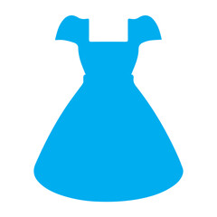 Blue Dress Silhouette