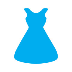 Blue Dress Silhouette
