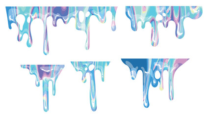 Holographic melting, liquid, vector abstract