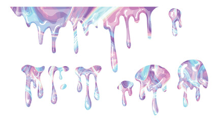 Holographic melting, liquid, vector abstract