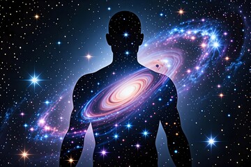 The Universe Within: Cosmic Connection in Silhouette