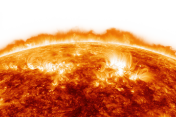 solar sun surface isolated on white or transparent png