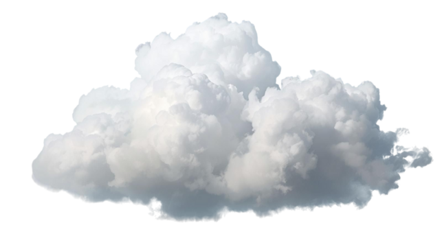 A Beautiful Cumulus Cloud Floating in the Sky on a Sunny Day