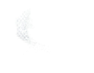 Obraz premium Abstract digital illustration of light-colored, nebulous forms against a stark black background