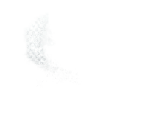 Abstract digital illustration of light-colored, nebulous forms against a stark black background