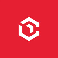 Hexagon Geometric Initial Letter C Arrow Logo Design Vector Template