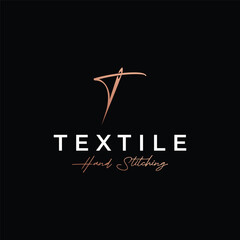 Tailor logo template design with needle and thread concept.Logo for tailor,clothing,boutique.