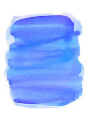 Fond peint à la main à l’aquarelle bleu violacée, texture papier et traces d’eau séchées / Hand-painted purple blue watercolor background with paper texture and dried water marks