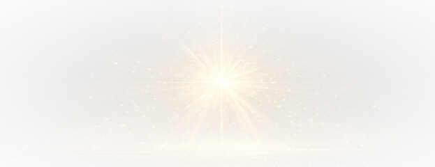 Bright sunlight PNG with star shine, space flare, and glowing flash. Use this PNG sparkle for vector light effects or cosmic scenes. A vivid PNG perfect for radiant designs